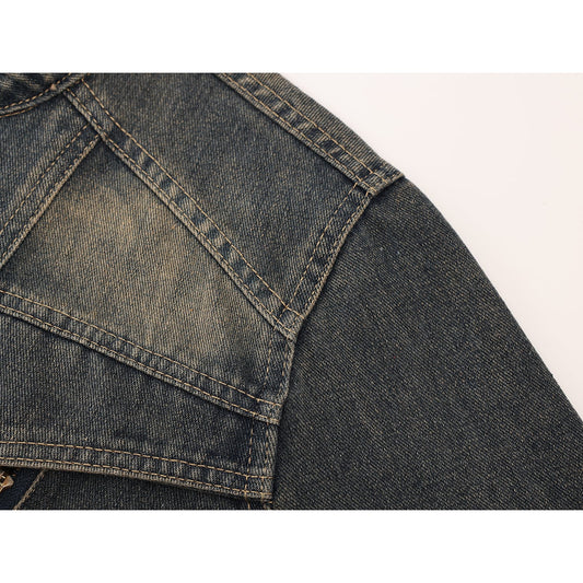 [LHSEN Series] ★Outer★ Denim Jacket Jacket Short Length Women's Fashion