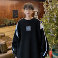 Load image into Gallery viewer, ✿New item! [BIGEMAN Series] ★Tops★ 2color sweatshirt, unisex, men's, large size, black, white, embroidery, color scheme: vertical stripes
