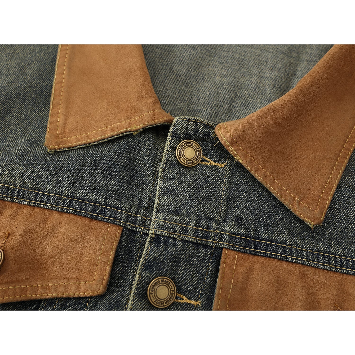 [LHSEN Series] ★Outer★ Denim Jacket Jacket Jeans Mini Length Ladies Color Scheme