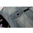 Load image into Gallery viewer, [LAN DIAO series]★China style outerwear★China style jacket switching unique denim blue black
