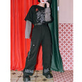 Load image into Gallery viewer, ✿New item! [Kokaisha --- Cloudflip Series] ★China style trousers★ Bottoms Casual pants Switching Black Black
