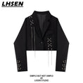 Load image into Gallery viewer, [LHSEN Series]★Outer★ Blazer Jacket Short Length with Metal Chain Ladies
