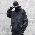 Load image into Gallery viewer, [WL Series] ★Jacket★ Outerwear with hood, unisex, men's black, black, easy to match, unique
