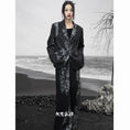 Load image into Gallery viewer, ✿New item! [Big Blue Dragon Series] ★China style outerwear★ Blazer print fashion black black
