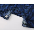 Load image into Gallery viewer, [LHSEN Series] ★Outer★ Denim Jacket Jacket Jeans Tie-dye Women's Plaid Pattern Blue
