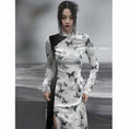 Load image into Gallery viewer, ✿New item! [Da Qinglong Shu Series] ★China style dress★ Cheongsam dress velvet butterfly long length color scheme slimming
