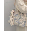 Load image into Gallery viewer, [JaneBeauty Series]★Bag★ Shoulder Bag Large Capacity Floral Pattern Embroidery Commuting Office Lady Date School Cute Blue Blue
