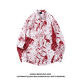 Load image into Gallery viewer, [MOISHE TIDE Series]★Shirt★ 2color Tops Long Sleeve Shirt Unisex Men's Print Red Black
