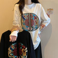 Load image into Gallery viewer, [YIPINSHAN Series]★China style tops★ 2color tops T-shirt embroidery white black
