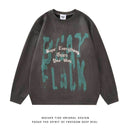 [MOISHE TIDE Series] ★Tops★ 3color Sweatshirt Unisex Men's Suede Alphabet