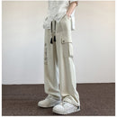 [V37 Series]★China style trousers★ 2color pants bottoms unisex men's large size letter pattern