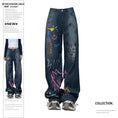 Load image into Gallery viewer, [LINGLING Series] ★Denim pants★ Trousers Bottoms Casual Women's Graffiti Spring/Summer Cute
