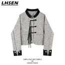 [LHSEN Series]★China style outerwear★ 2color blazer jacket short length China button