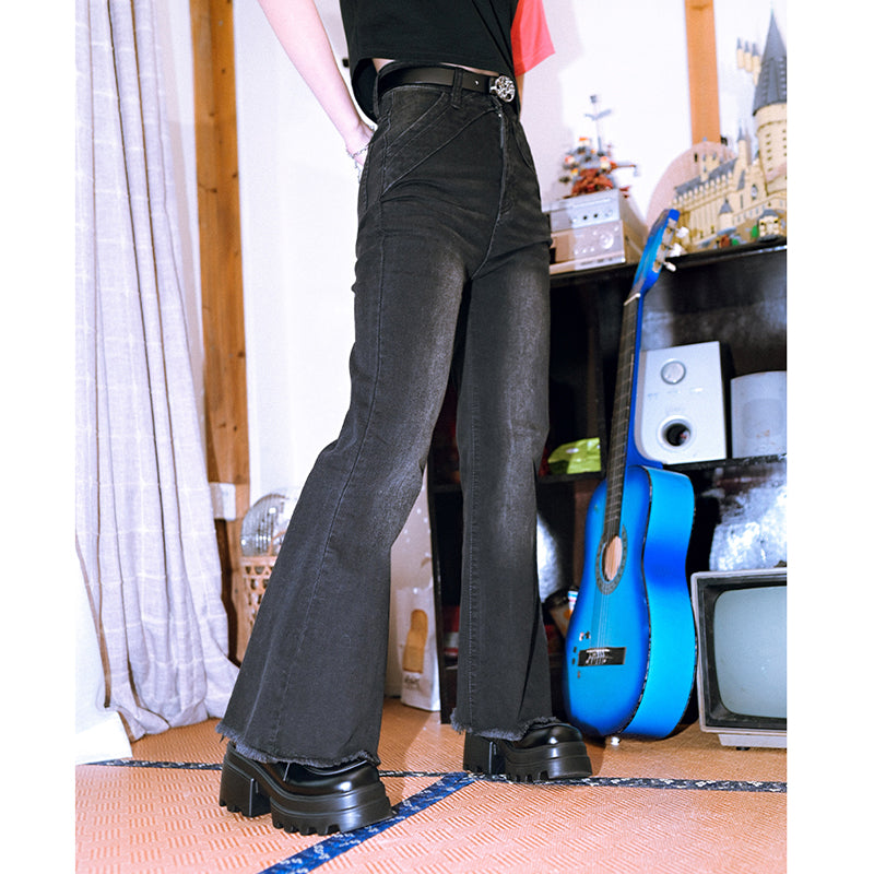 [Kogaisha---Dream Magazine Series] ★Denim pants★ Bottoms, trousers, slimming, easy to match, improves your temperament, retro