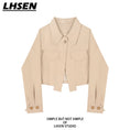 Load image into Gallery viewer, [LHSEN Series]★Outerwear★ Jacket Short Length Khaki Brown Casual Improves Temperament
