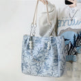 Load image into Gallery viewer, [Prime sister series]★Bag★ 3color handbag shoulder bag floral pattern ladies blue black beige
