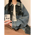 Load image into Gallery viewer, [CHAOMEICHEN Series] ★Jacket★ Denim jacket outerwear unisex men's jeans color scheme blue switching
