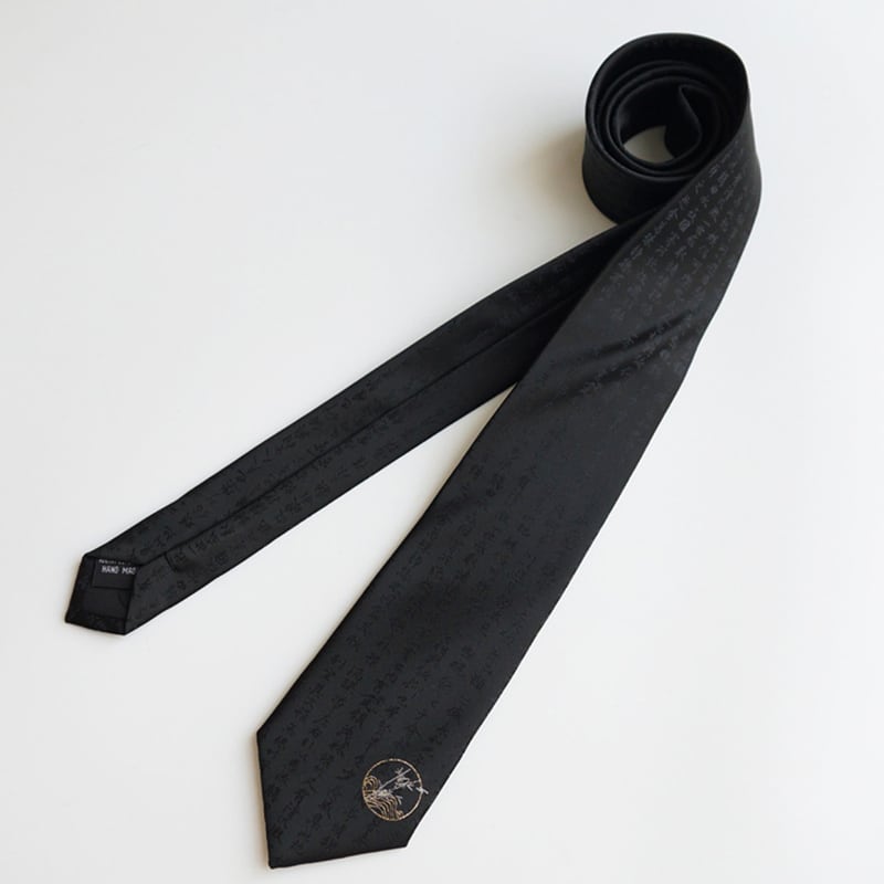 [Daiki Series] ★Tie★ Chinese style tie, accessory, decoration, men's birthday gift, letter pattern, black, black