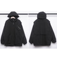 Load image into Gallery viewer, [WL Series] ★Jacket★ Outerwear with hood, unisex, men's black, easy to match with design.
