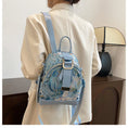 Load image into Gallery viewer, [NANA Series]★Bag★ 4color Rucksack Rucksack Floral Pattern Cute Commuting Blue Blue Black Black
