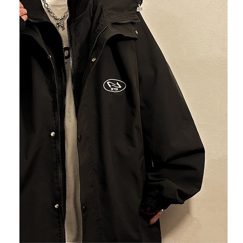 [CHAOMEICHEN Series]★Jacket★ 4color Outerwear Faux Layered Unisex Men's Large Size