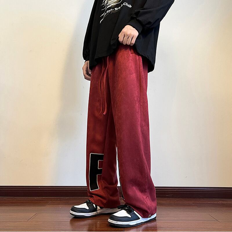 [PPG Series]★Pants★ 4color Casual Pants Bottoms Unisex Men's Large Size Blue Black Red