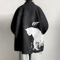 Load image into Gallery viewer, [WUSHE Series]★China style outerwear★ 4color Regular type or brushed lining type Jacket Cat Cat Cat Ink pattern Unisex Men's Large size
