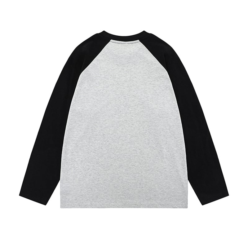 [NANSHI Series]★T-shirt★ 3color tops, unisex, men's, color scheme, round neck, stylish, gray, white, red