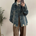 Load image into Gallery viewer, ✿New item! [UATONLINE Series]★Jacket★ Denim jacket Butterfly pattern outerwear Unisex Men's Stylish Blue Blue
