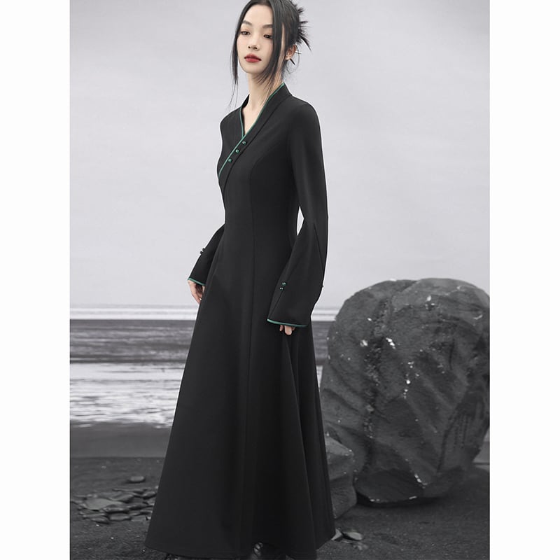 ✿New item! [Da Qinglong Shu Series] ★Chinese-style dress★ Chinese dress, Chinese dress, V-neck design