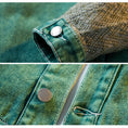 Load image into Gallery viewer, [HPCP Series]★Jacket★ Outerwear Unisex Men's Switchable Denim Jacket Stylish Green Green
