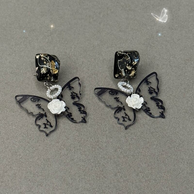 [Ittada Nashi Series]★China style earring★Earrings or earring type accessories ladies butterfly