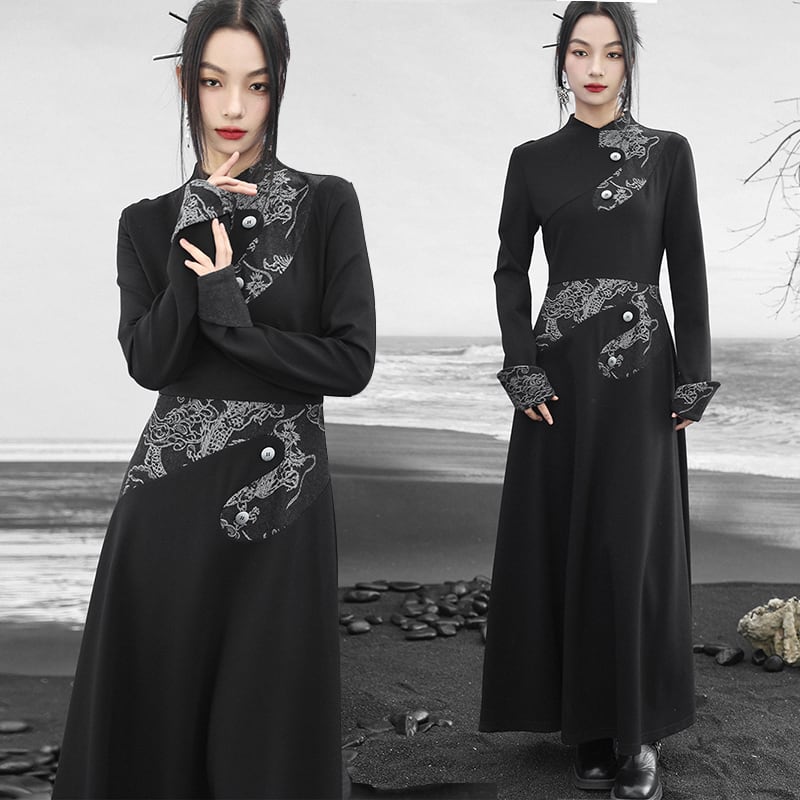 ✿New item! [Big Blue Dragon Series] ★Chinese-style dress★ Changeable, unique design, event, party