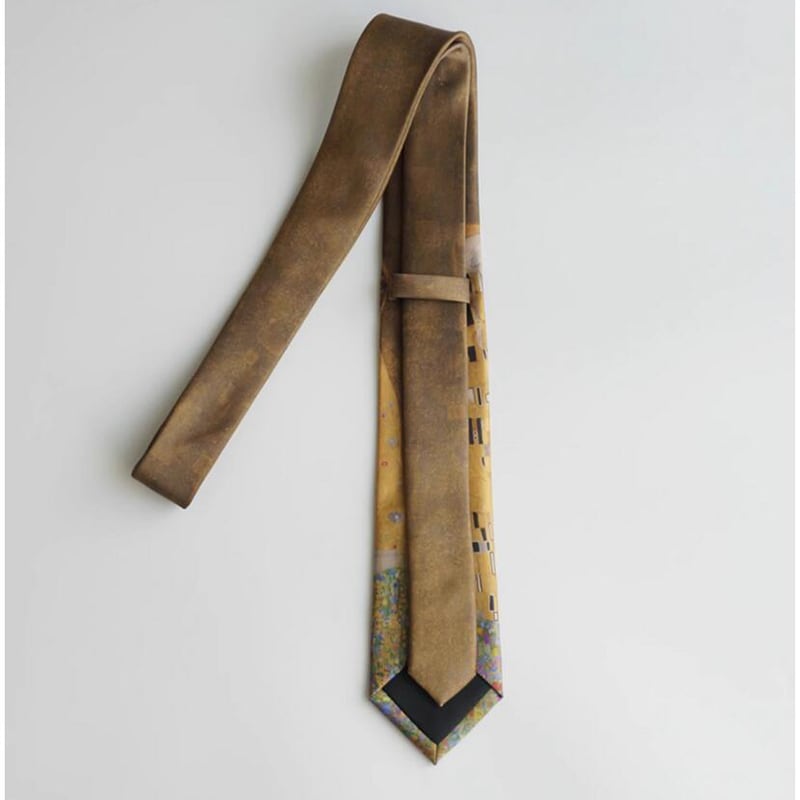 [Daiki Series] ★Tie★ Accessory Decoration Men's Birthday Present Retro Oil Painting Style Brown Print