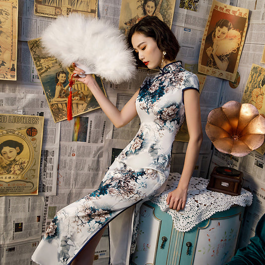 [HONGSHE Series] ★Chinese Dress★ Chinese-style dress, floral pattern, Chinese clothing, elegant, wedding