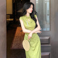 Load image into Gallery viewer, [XJJ Series] ★Chinese Dress★ Chinese-style dress, sexy, slimming, for women, improves your personality, green
