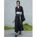 Load image into Gallery viewer, ✿New item! [Da Qinglong Shu Series]★Chinese style dress★ Belted dress Hanfu dress V neck long length Black Black
