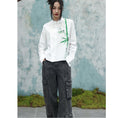 Load image into Gallery viewer, [Da Qinglong Shu Series] ★Chinese style tops★ Shirt, long sleeve shirt, bamboo panda print, white, white
