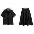 Load image into Gallery viewer, [YIDAO Series]★Setup★ 2-piece set, top and bottom set, black, slimming, fashion, loose
