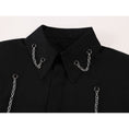 Load image into Gallery viewer, [LHSEN Series]★Shirt★ Tops with chain Casual Unique Easy to match Black Black
