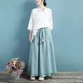 Load image into Gallery viewer, [Qing Series]★China style skirt★ 4color Bottoms Long length skirt Blue green Blue gray White Brown
