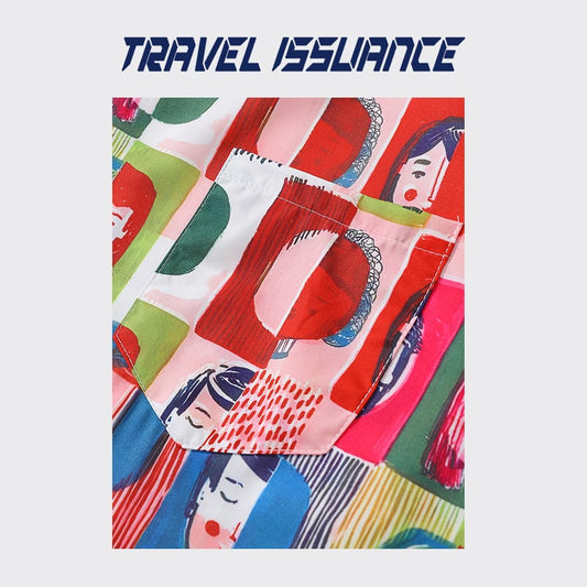 [TRAVEL ISSUANCE Series]★Shirt★ Aloha shirt, Okinawa, Hawaii, tops, beach, short sleeve shirt, unisex, men's, unique