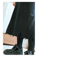 Load image into Gallery viewer, [Old Monster --- Ruined Roman Series] ★Knit skirt★ Bottoms, slimming, elastic waist, black, black, easy to match
