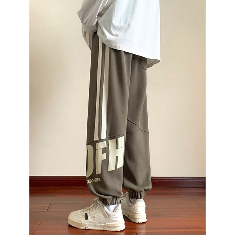 [DUFENG Series] ★Casual Pants★ 3color Bottoms Trousers Unisex Men's Alphabet Slimming Fashion