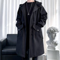 Load image into Gallery viewer, [Kaei Series] ★Trench coat★ 3colors Black, green or light brown, cotton insert type available, hooded, hat included
