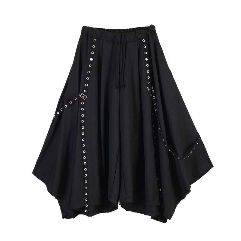 [CHENGZI Series]★Pants★ Casual Pants Gaucho Pants Plain Loose Black Unisex