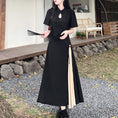 Load image into Gallery viewer, [DONGXIAOJIE series] ★China style dress★ Summer clothes, fake layered, large size, slimming, plain color, commuting
