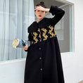 Load image into Gallery viewer, [First look series] ★China style coat★ Long coat outerwear coat cute black gold black SML
