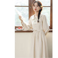 Load image into Gallery viewer, [Brown Girl Series] ★Chinese style dress★ Long sleeve dress, slimming, ladies, simple, commuting, date
