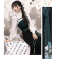 Load image into Gallery viewer, [Kaede bamboo --- one shade of green series] ★Chinese style setup★ 3-piece set Shirt + Vest + Maki skirt Chinese clothes
